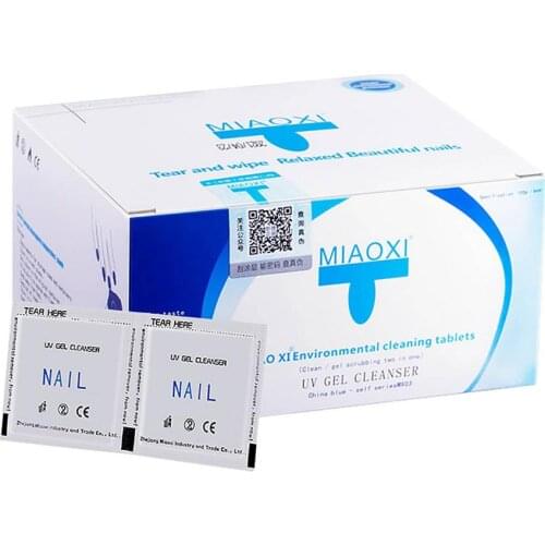 100PCS/Bag Lint-Free Wipes Napkins Cleanser Gel Polish Nail Remover Gel Varnish Design Manicure Degreaser For Nail