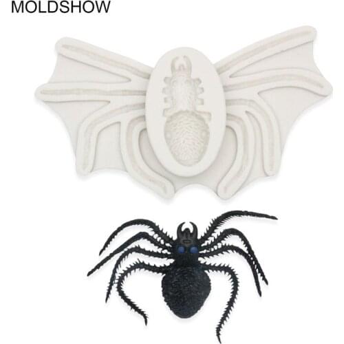 3D Big Spider shape mould Halloween cake mold Fondant Chocolate Candy Decorating Tools Baking silicone mold Kitchen Accessories