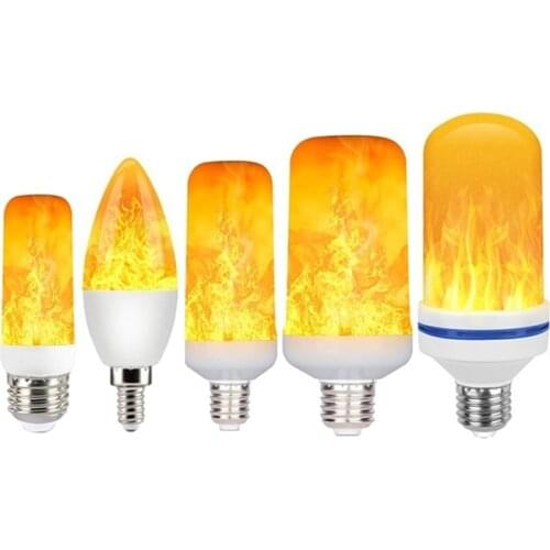 3W/5W/7W/9W LED Corn Bulb Led Flame Effect Light Bulb Home Decor E27 E14 110V-220V Xmas Party Holidays Decoration Ornaments