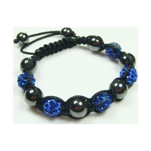 Dt34tion 10mm free shipping Ball Beads mix multicolor Bracelet Bangles lots Christmas Gift wo crystal crystal