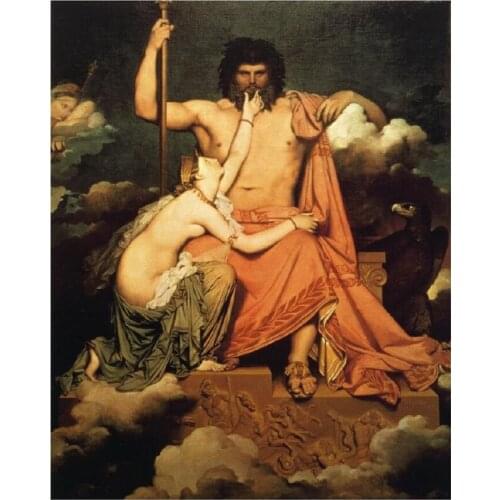 "Jupiter And Thetis" 5D DIY Full Round Diamond Painting Cross Stitch 3D Embroidery Rhinestone Mosaic Home Decor Art Y1695