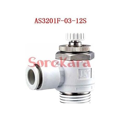 AS3201F-03-12S Speed Control Valve With One-Touch Fitting Elbow Type Lot Of 5 SMC Type