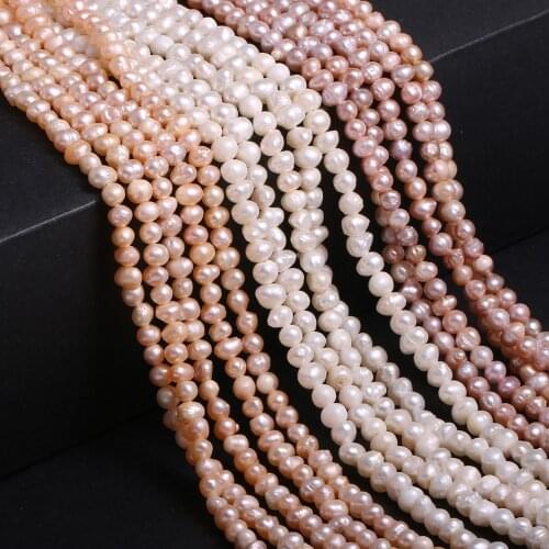 Natural Freshwater Pearl Beads High Quality Potato Shape Punch Loose Beads for DIY Elegant Necklace Bracelet Jewelry Making