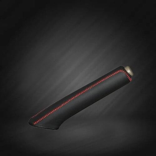 Car Hand Brake Covers Top Layer Leather Case for Hyundai Tucson Handbrake Grips Genuine Cover Auto Handbrake