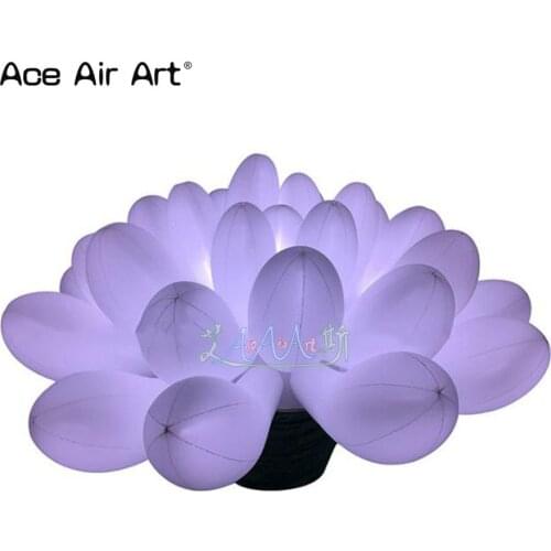Beautiful color chainging led light inflatable flower replica inflatable flower bouquet inflatable plant for party decoration