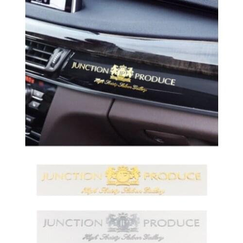 9.6cm X 1.5cm Metal Silver/Gold JP Produce VIP Luxury JDM Car Emblem Badge Decal Stickers Car Accessories