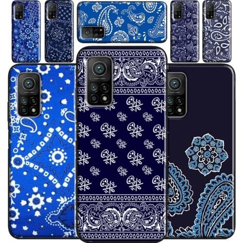 Blue Bandana Paisley For Xiaomi Mi 11 Lite Case Cover 10T Pro 11 Ultra Bumper Cover For POCO F3 M3 X3 Pro Case