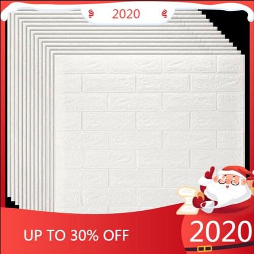 Hot Sale PE Foam 3D Wallpaper DIY Wall Stickers Wall Decor Embossed Brick Stone Wallpaper Room House 70X77cm Poster