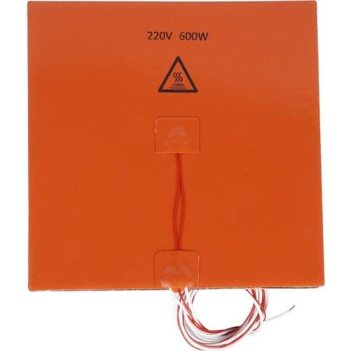 3D Printer Heating Pad 300X300mm Thermistor Silicone Heater Heating Plate 220v 750W with 3m Adhesive Anti-scalding