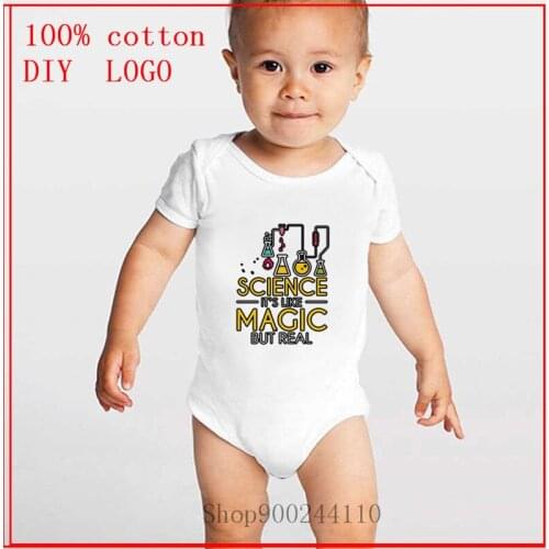 Science Is Like Magic But Real printed Bodysuits Baby Brand New Newborn Infant Baby Girl Boy One-Pieces Solid Jumpsuit Outfits