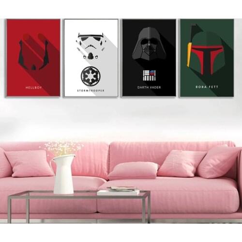 Comic Star Wars Movie Canvas Painting Posters and Prints Kids Bedroom Wall Art Picture Cuadros Home Decoration Room Decor
