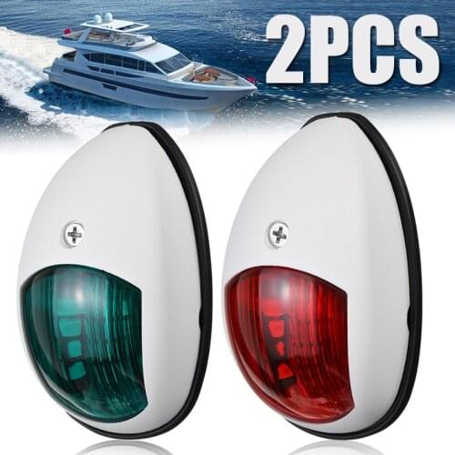 2Pcs 10V-30V Universal ABS LED Navigation Light Signal Warning Lamp Signal Lamp For Marine Boat Yacht Truck Trailer Van