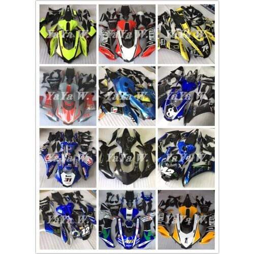 Motorcycle fairing kit For Yamaha YZF R1 2015 2016 2017 2018 Fairing fluorescei blue white gray yellow Red number 12 46 black