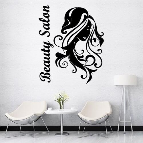 Pretty Beauty Salon Wall Stickers Modern Interior Art Wall Decoration Kids Room Nature Decor Mural Poster