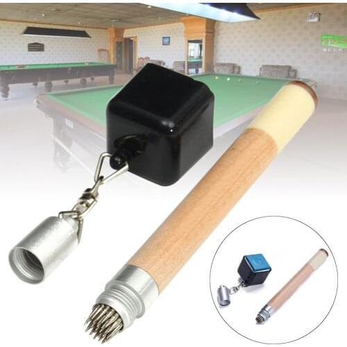 NEW 2 in 1 Chalk Holder Magnetic Stick Billiard Snooker Pool Cue Tip Pricker Tool 19cm