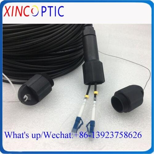 MM,2C,OM3-150,Armored Black LSZH Cable,3.0mm,20M,OM3-300 PDLC ST FC SC 2F Armored Rodent 20mtr PDLC 2C Outdoor CPRI Fiber Cable