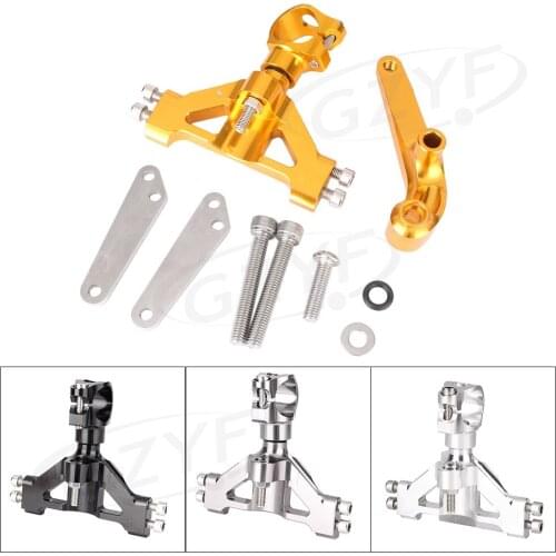 CNC Steering Damper Stabilizer Bracket Mounting Holder Set For Kawasaki Ninja ZX14R ZZR1400 2006 2007 2008 2009 2010 2011 2012