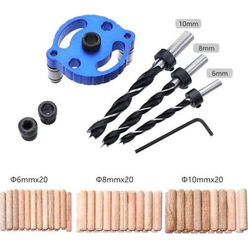 6/8/10mm Wood Dowelling Self Centering Drill Guide Kit Dowel Jig Set Drill Guide Kit Vertical Hole Jig for Joinery Doweling Jig