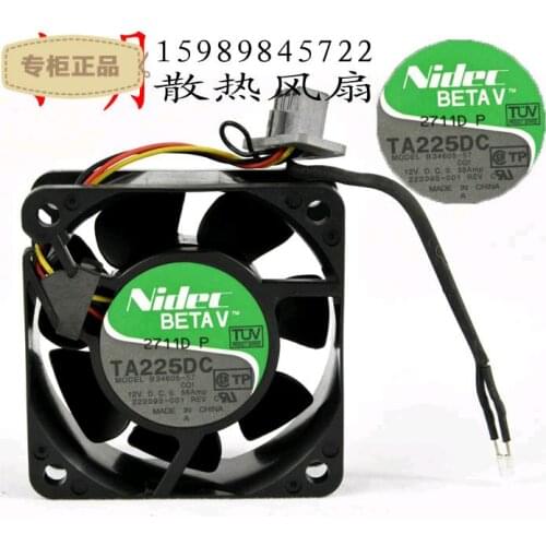 Nidec 6cm 12V 6025 0.58A B34605-57 fan Can be used for the graphics card power supply chassis
