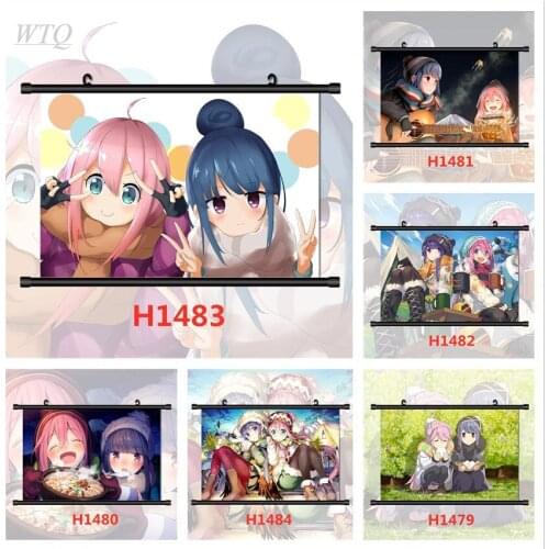 Laid-Back Yuru Camp Nadeshiko Kagamihara Rin Shima Anime Posters Wall Decor Poster Canvas Painting Wall Art Picture Home Decor
