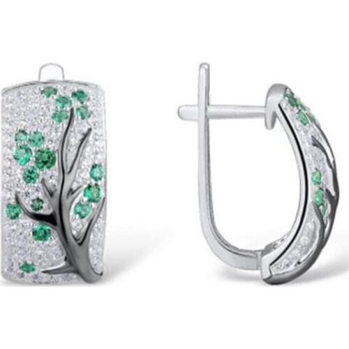 Luxurious Multi Color Crystal Earrings for Women Elegant Lady Clip Earrings Wedding Banquet Jewelry