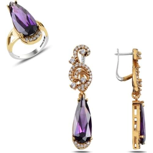 Silver 925 Sterling Zircon Cubic Zirconia Authentic Set