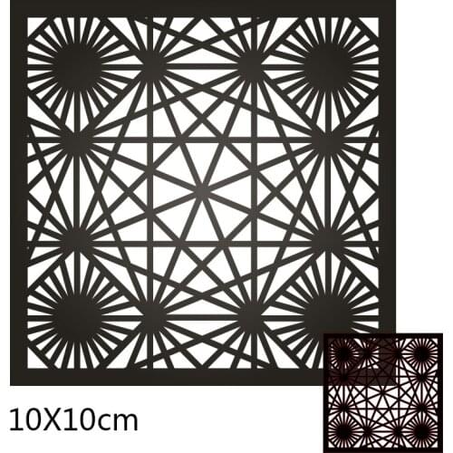 Cutting Dies Hollow graphics Metal and Stamps Stencil for DIY Scrapbooking Photo Album Embossing Paper Card 10*10cm