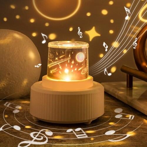 LED Night Light 3D Print Moon Lamp Bluetooth Speker Sky Projector Atmosphere Lamp Childrens Lights Night Lamp Home Decor