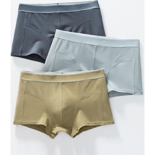 3Pcs/set Mens Underwear Cotton Breathable Boxers Hombre Fashion Boy Teenager Panties Homme Knickers Sexy Underpants