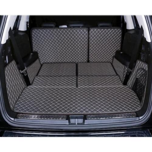 Newly! Special trunk mats for Mercedes Benz GLS 320 350d 400 500 7 seats 2019-2016 durable cargo liner boot carpets for GLS 2017