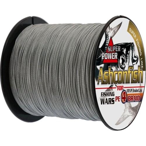 High quality fishing line multifilament 300M 4x Pe fiber braided line for sea fishing Grey color fishing tool line 6LB-100LB