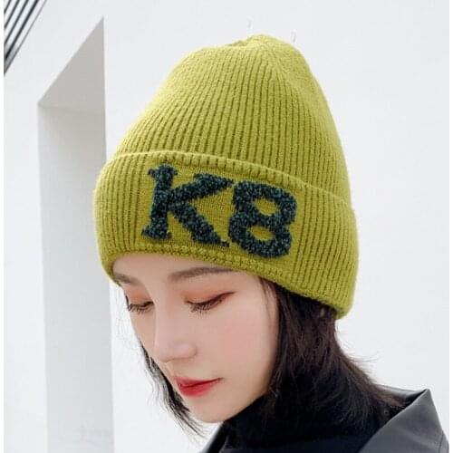 Winter unisex casual cashmere wool knitted skullies beanies caps Hip hop ski hats Adult men thick warm bonnet gorras skullcap