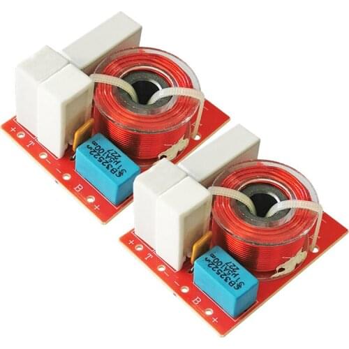 2PCS 2 Way 80W Home Theater Hifi Stereo DIY Audio Dividing Circuits Crossover Filters Speaker Treble Bass Frequency Dividers