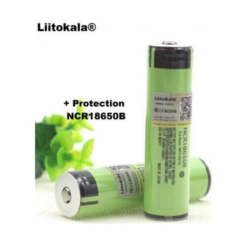 2 pcs. Liitokala new original NCR18650B 3.7 V 3400 mAh + protection 18650 lithium battery with PCB lantern battery