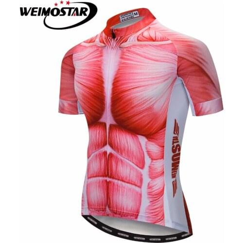 2018 WEIMOSTAR Bike Jersey Shirt Cycling Jersey Men MTB team bicycle Jersey Ropa ciclismo maillot muscle quick Dry Bike Clothing