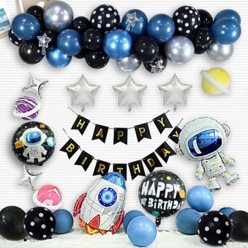 2021 wanghong wandering earth astronaut theme party rocket advertisement balloon decoration aluminum film set