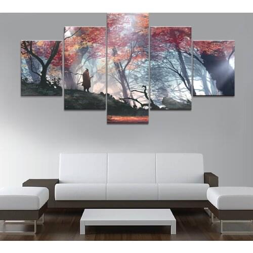 5 Piece SEKIRO Shadows Die Twice Games Art Print Canvas Paintings Picture Wall Paintings for Home Decor