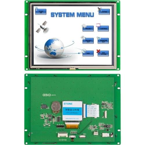 8.0" Intelligent Touch Screen LCD With RS232/TTL Port For Industrial Use