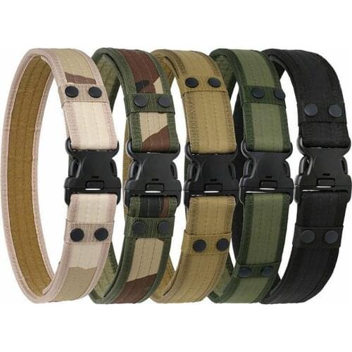 Canvas Molle Waistband Tactical Military Quick Release Buckle Waist Combat Belt Army Wargame CS Equipment Hunting Accessories