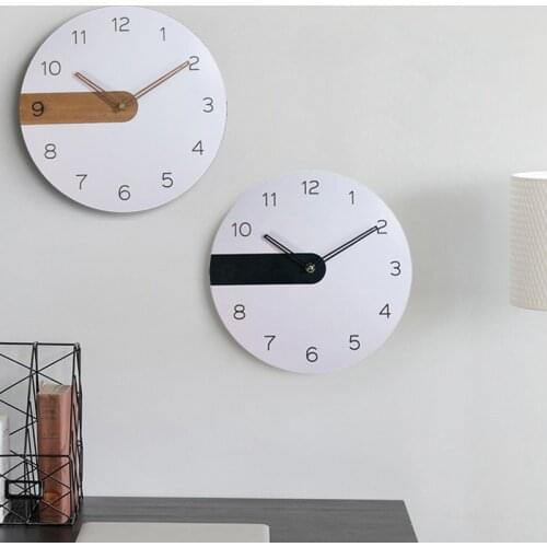 Wood Wall Clock Modern Design Nordic Style Silent Clock Round 30cm Room Decoration Wall Clock SDF-SHIP
