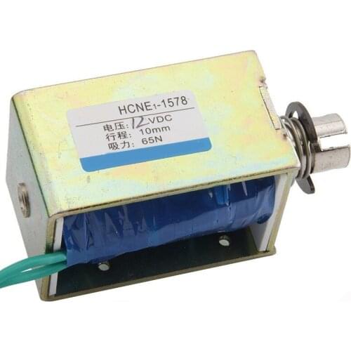 12V/24VDC Pull Hold/Release 10mm Stroke 6.5Kg Force Electromagnet Solenoid Actuator HCNE1-1578