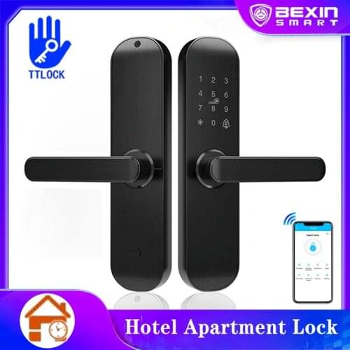TTlock TThotel App Security Electronic Password Smart Door Lock Digital Code Keypad Hotel Apartment Residential Airbnb