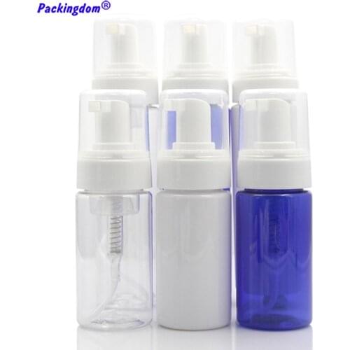 20pcs PET Mousse Bottle Empty Transparent Refillable Foam Bottles Shampoo Shaving Cosmetic Foaming Container Plastic Tube 100ml