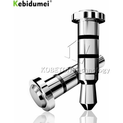 Kebidumei 3.5mm Fashion Smart Key dustproof Dust Plug Quick Button 360 Earphone Jack For Andriod Mobile Phone