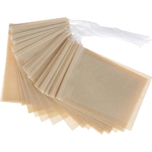 100Pcs Multifunction Tea Bags Cook Herb Spice Tools Coffee Pouches Medcine Bags Non-woven Seal Filter Drawstring Pouch