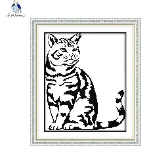 Joy Sunday the Cat Gazing into the Distance Patterns Cross-stitch kits DIY Handwork 14CT 11CT For Embroidery Home Decor