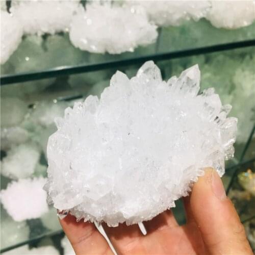 500-800g natural white ghost quartz crystal cluster healing crystals raw gemstone specimen for home&office decoration fengshui