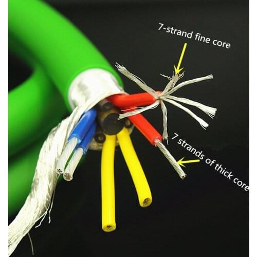 Latest Hi-End xangsan 8N OCC silver plated 6 cores Hifi audio Amplifier speaker bulk power cable with high-density shielding