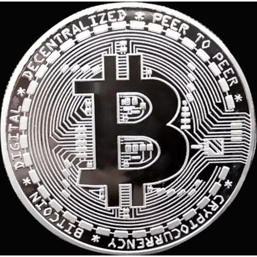Gold Plated Bitcoin Coin Souvenirs BTC Metal Physical Collection Artwork Antique Imitation Commemorative Bit Coin Exquisite Gift