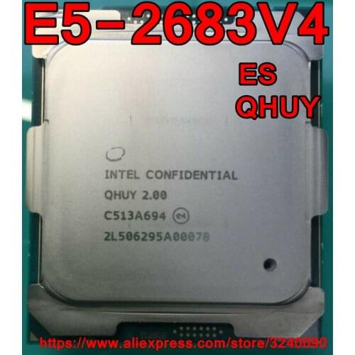 Intel Xeon CPU E5-2683V4 ES QHUY QHZE 2.0GHz 16-Cores 40M LGA2011-3 E5-2683 V4 processor E5 2683V4 free shipping E5 2683 V4